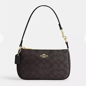 Coach Dark Brown and Black Shoulder Bag